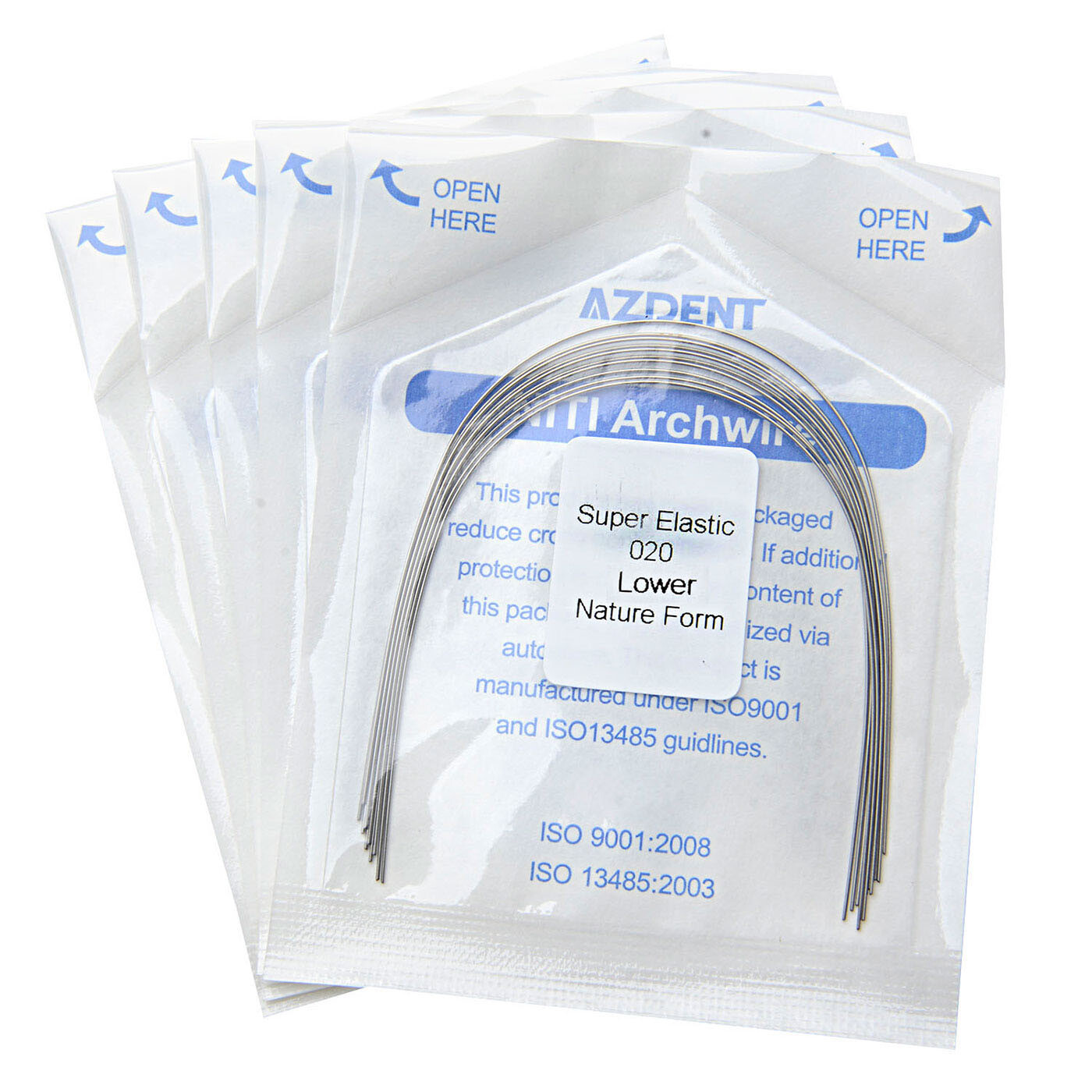 AZDENT Dental Orthodontic Super Elastic Niti Round Arch Wires Nature Form