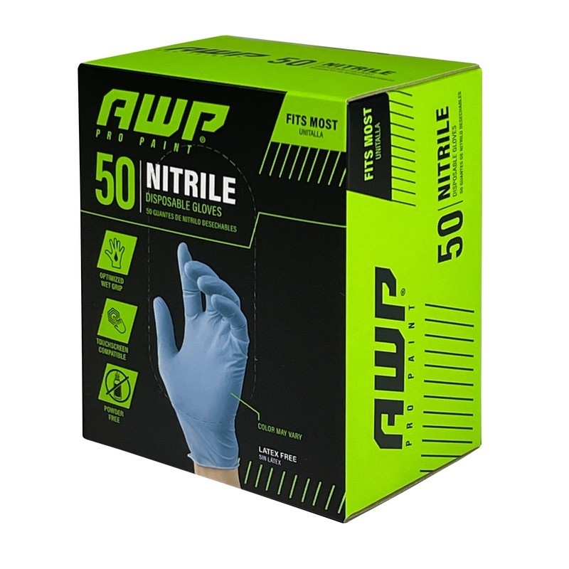 Pro Paint Nitrile Disposable Gloves 50 Count Puncture Resistant Touchscreen New