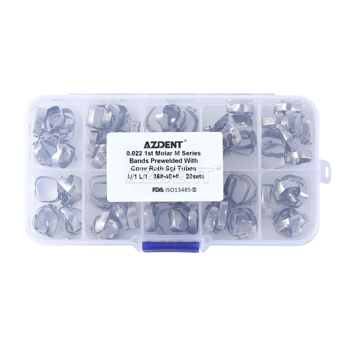 Dental Orthodontic Prewelded Bands Buccal Tubes M Series 1st Molar Roth.022