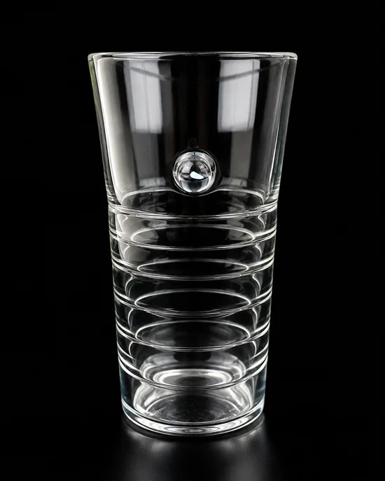 15oz Clear Opal Glass Cup w/ Marble Accent – Heady Glass by BorOregon USA