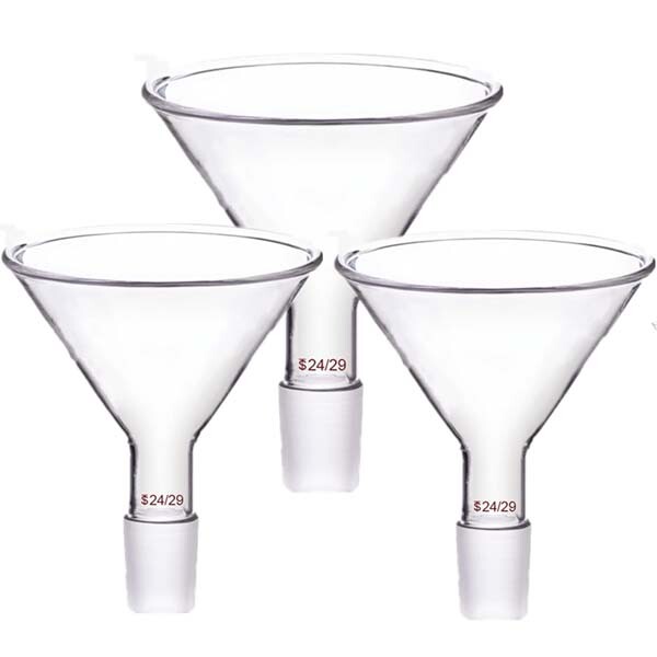 50mm – 150mm Clear Glass Funnel with Standard Joint to Chemistry Vacuum Flask CA