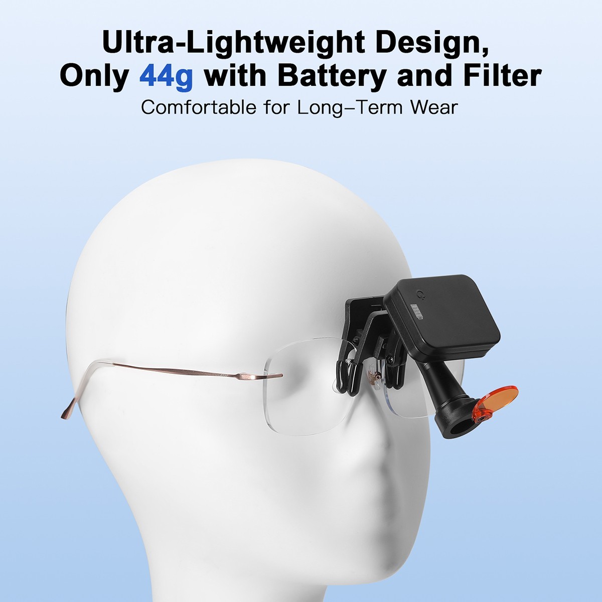 Dental 5W Wireless Loupe Light LED Headlight Clip-On for magnifying loupes