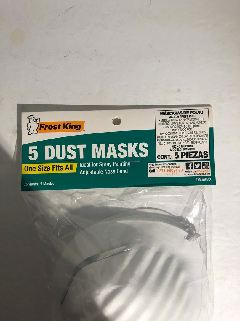 Frost King 5 Dust Masks One Size Fits All New Ship24HRS
