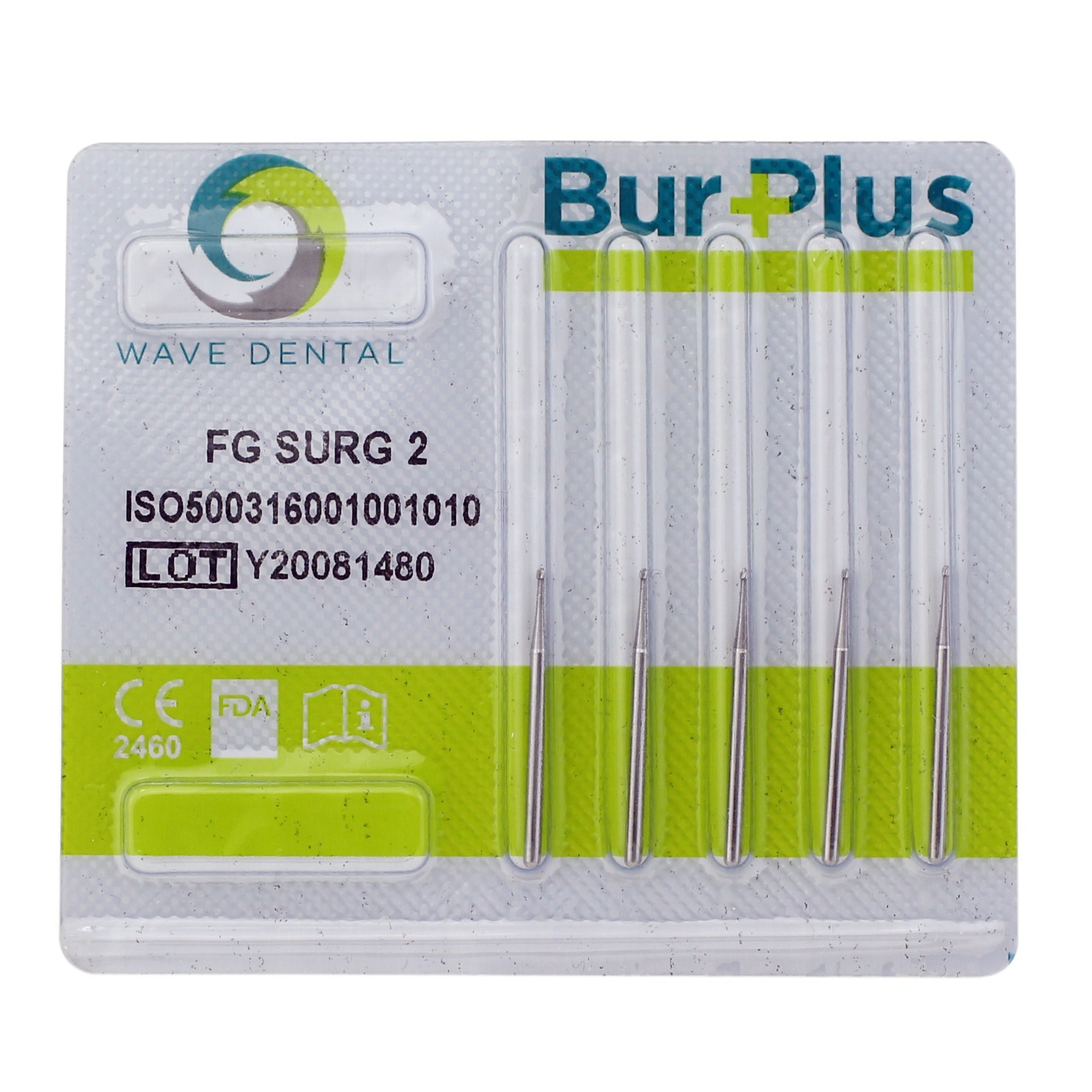 Wave Dental Surgical Carbides FG Burs FGOS 2 25mm Length Ball Shape High Speed