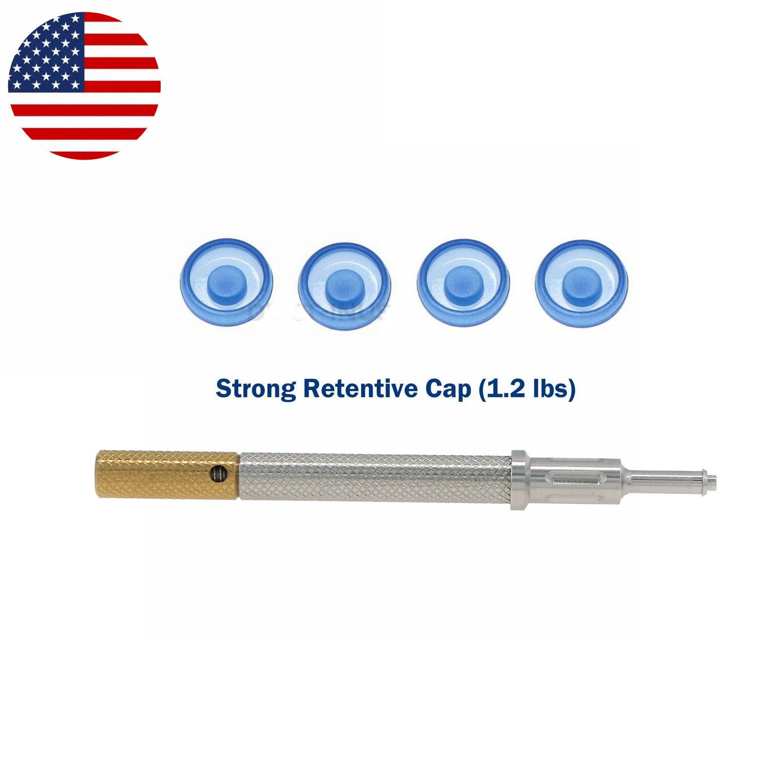 US Dental Overdenture Attachment Abutment 1.2lbs Strong Retentive Caps Core Tool