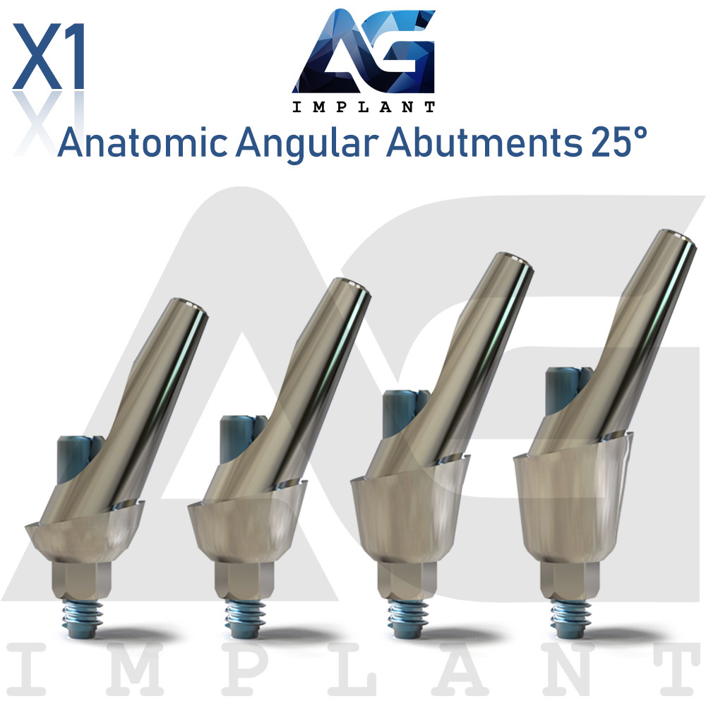 Anatomic Angular Abutment 25° Aesthetic Titanium Dental Int Hex 2.42mm