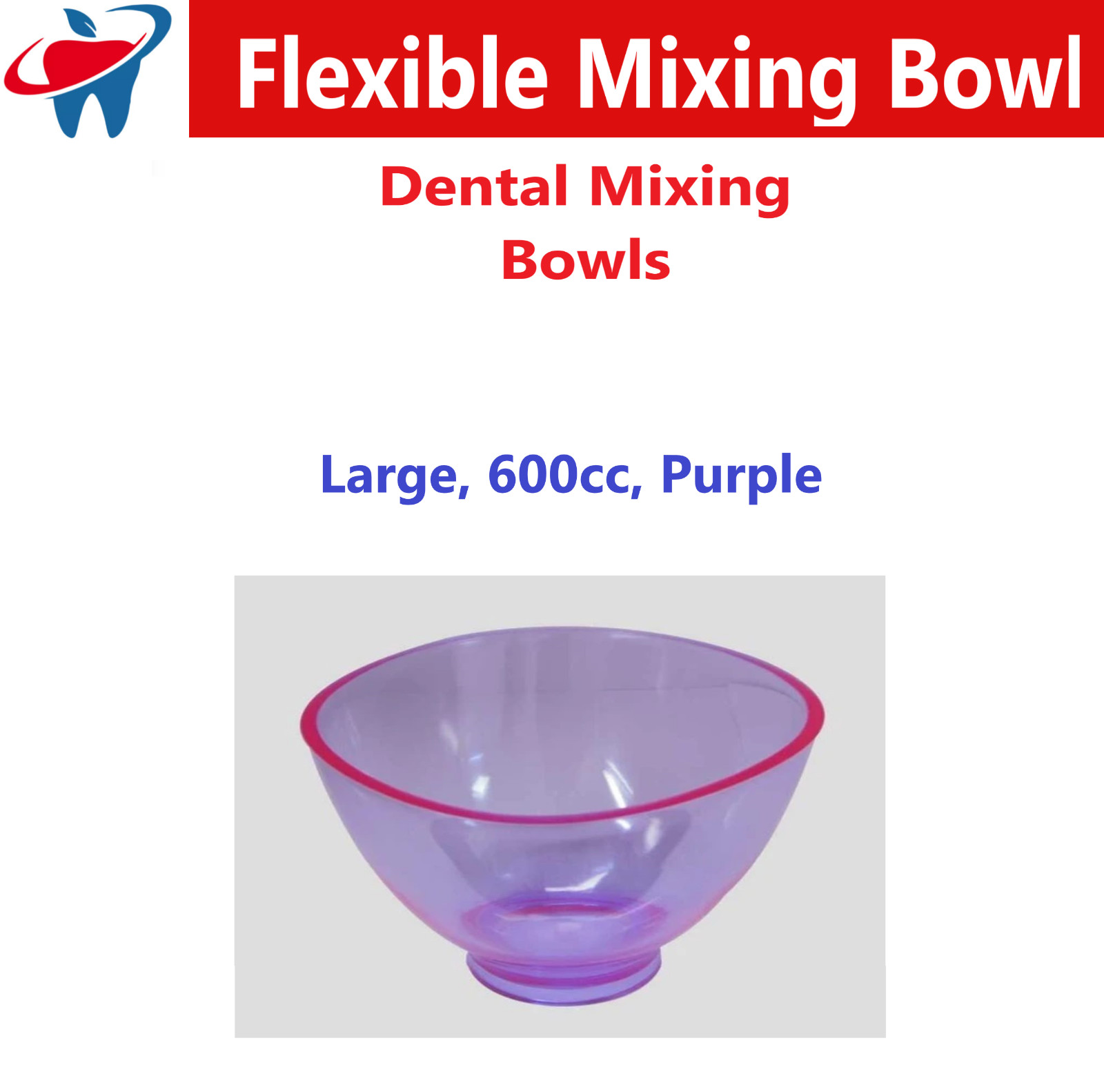 Dental Lab Flexible Rubber Impression Mixing Alginate Bowl – All Sizes & Colors