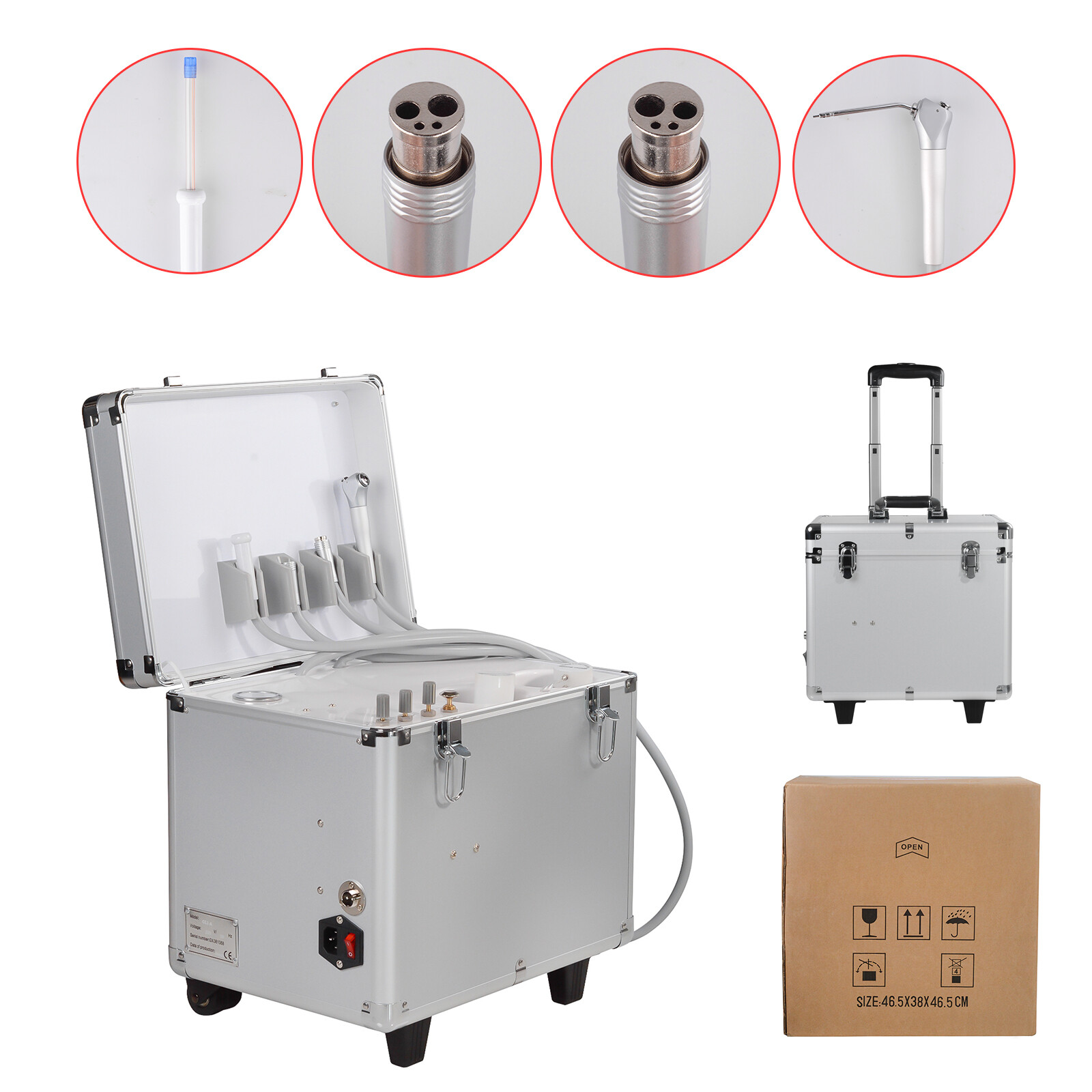 550W Portable Dental Unit with Air Compressor Medical Treatment Device for Chair