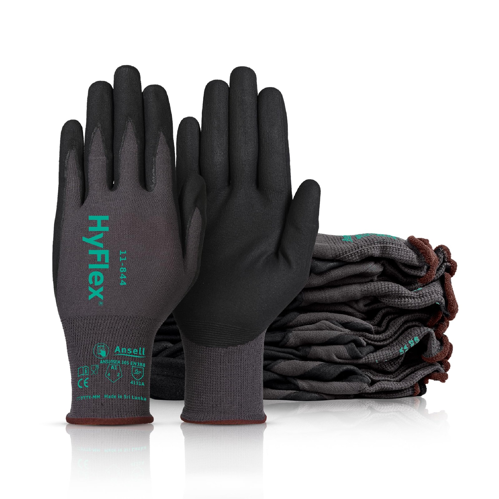 Ansell Hyflex 11-844 Multi-Purpose Touchscreen Work Gloves For Automotive