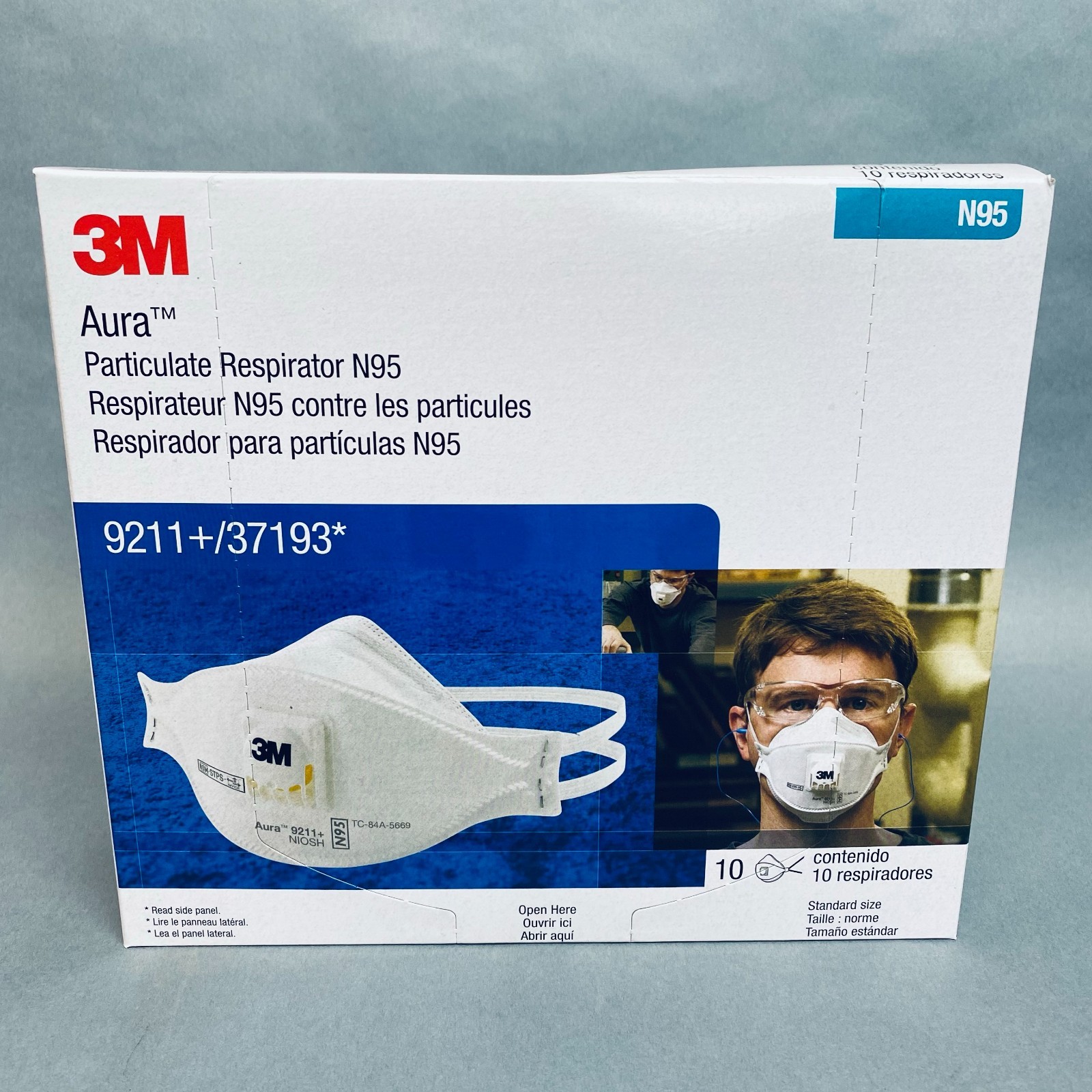 3M Aura Particulate Respirator N95 Case of 120 Masks
