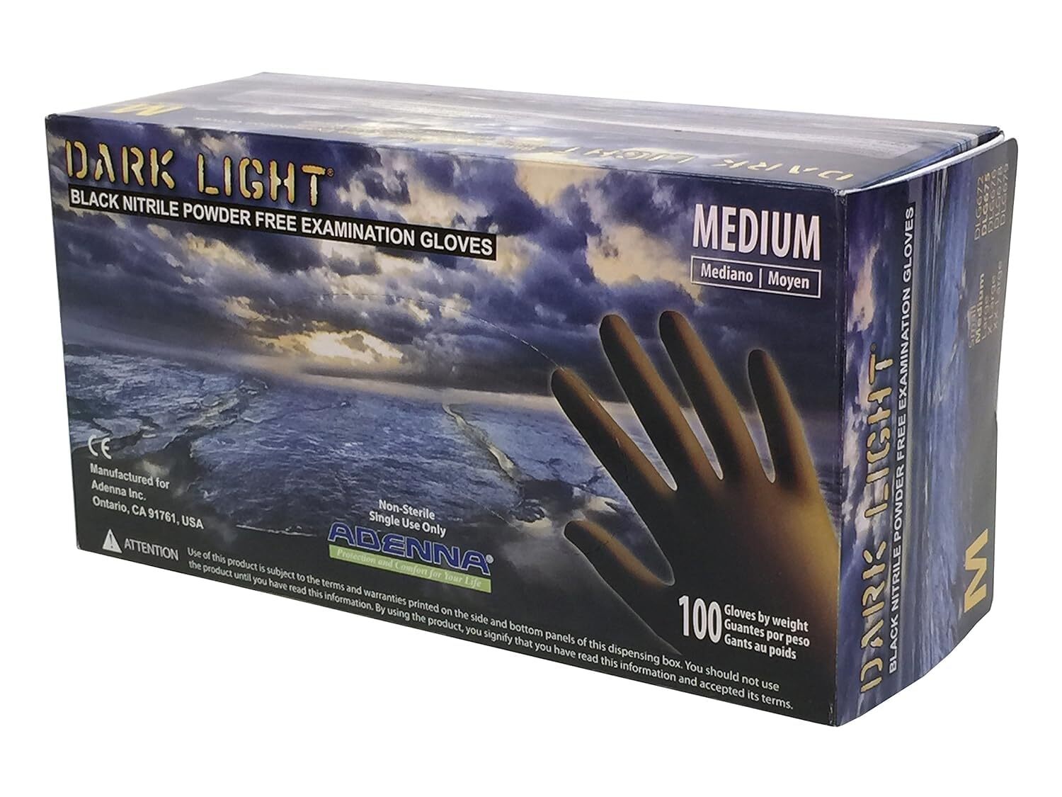 X Large 90 Pack Black Nitrile Exam Gloves Latex Free Powder Free Heavy Duty