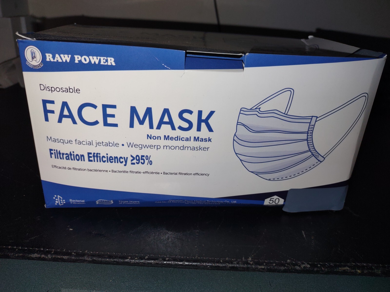 500pcs Blue 3-Ply Disposable Face Masks Respirator Bulk Savings USA Seller