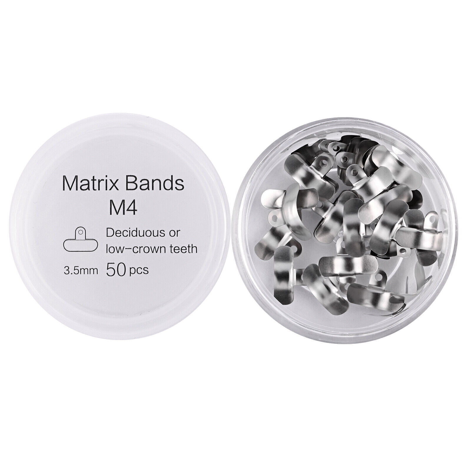 50 Pcs Dental Matrix Bands Fit Palodent V3 Sectional Contoured Matrices 8 Size