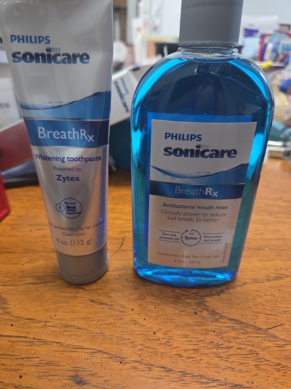 Philips Sonicare WHITENING TOOTH PASTE 4OZ + MOUTH RINSE 8OZ EXPIRED 06/2018