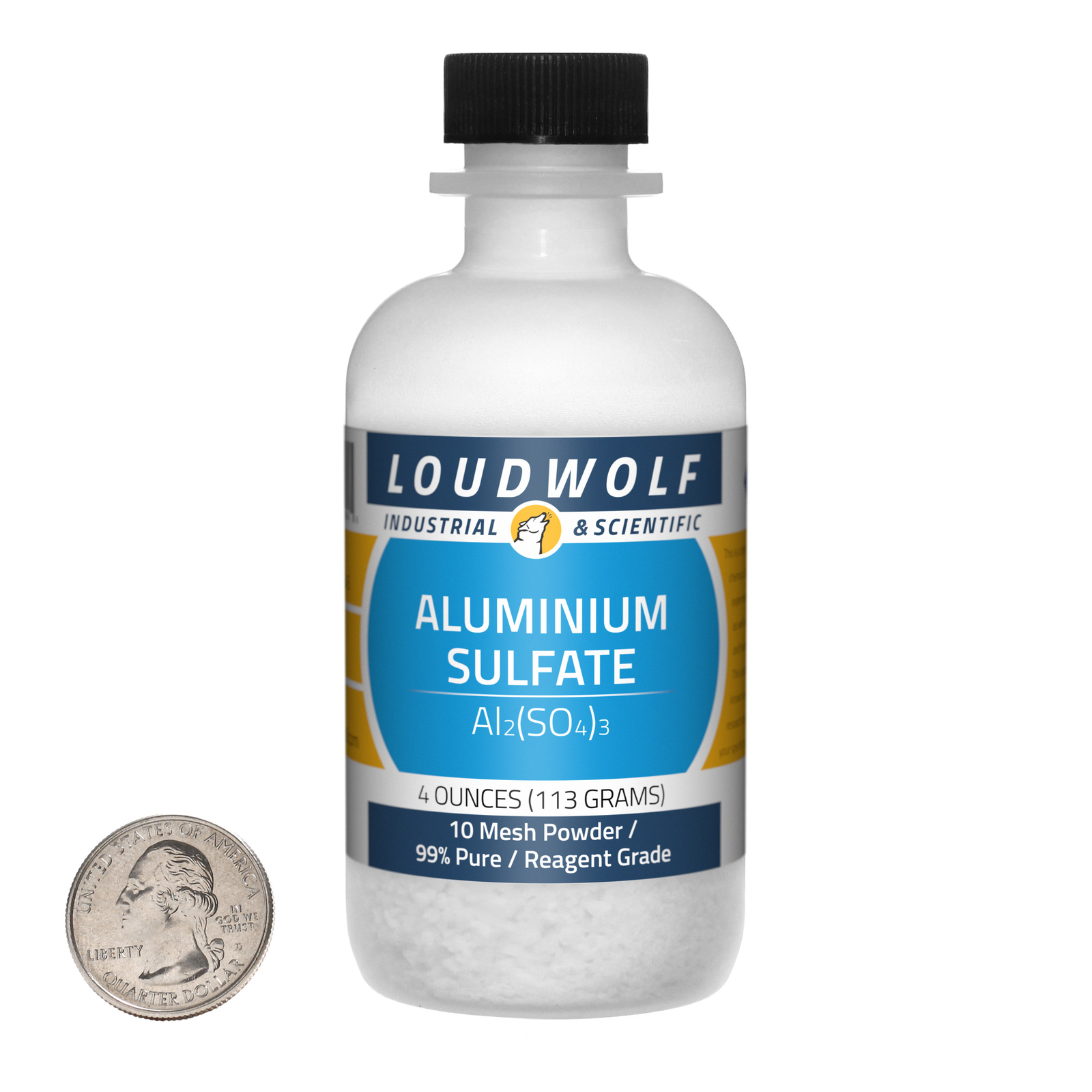 Aluminium Sulfate / 4 Ounce Bottle / 99% Pure Reagent Grade / 10 Mesh Powder