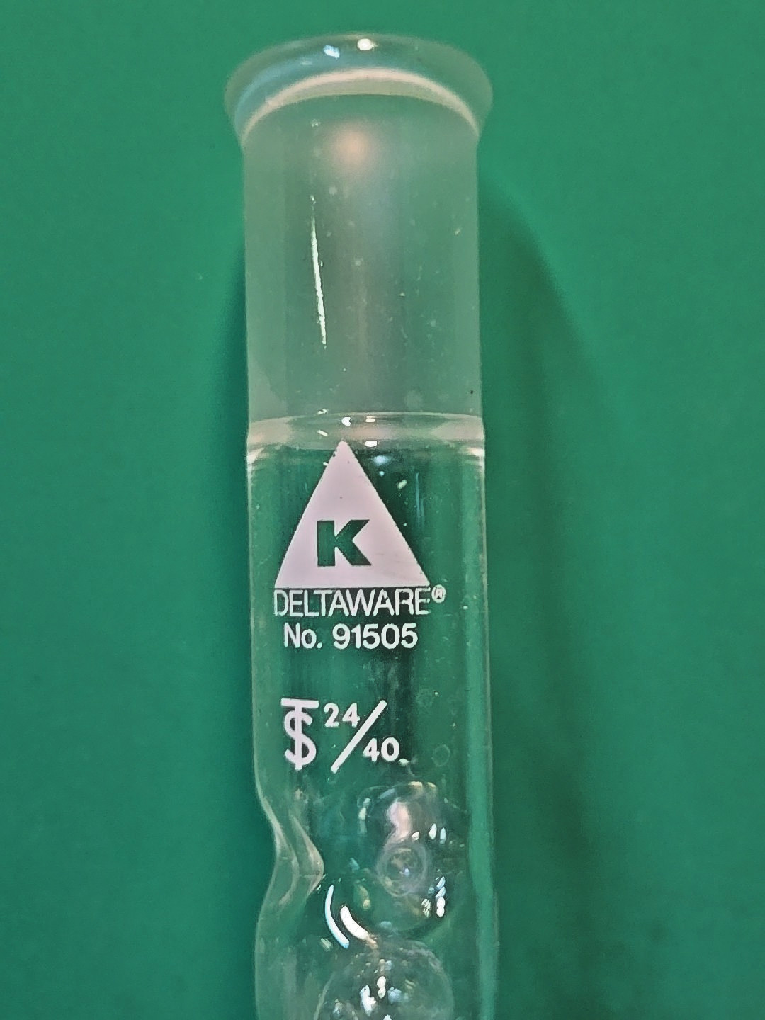 Deltaware 91505 Snyder Distillation Column 3 Ball 24/40 12″ 305mm glass 24/40