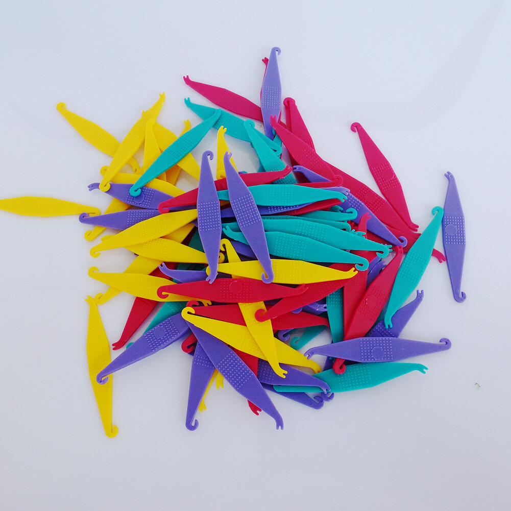 100Pcs Orthodontic Elastic Bands Hook for Placing Bands Easyinsmile Mixed Color