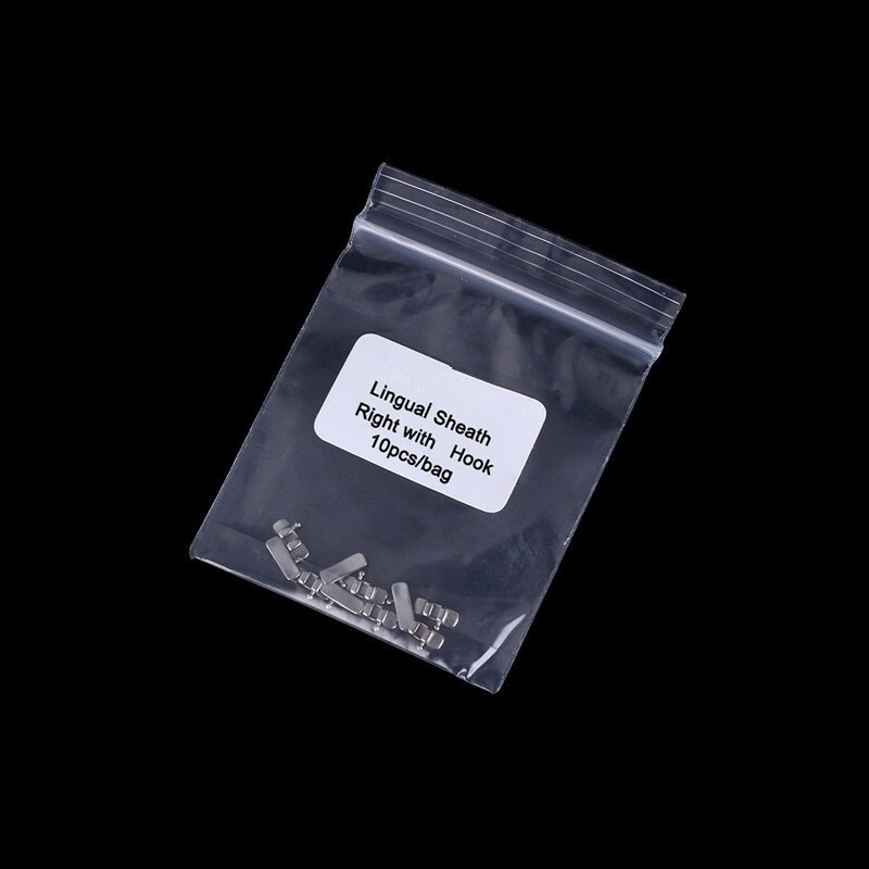10 Pcs/Pack Dental Ortho Stainless Steel Lingual Sheath Left / Right/ No Hook
