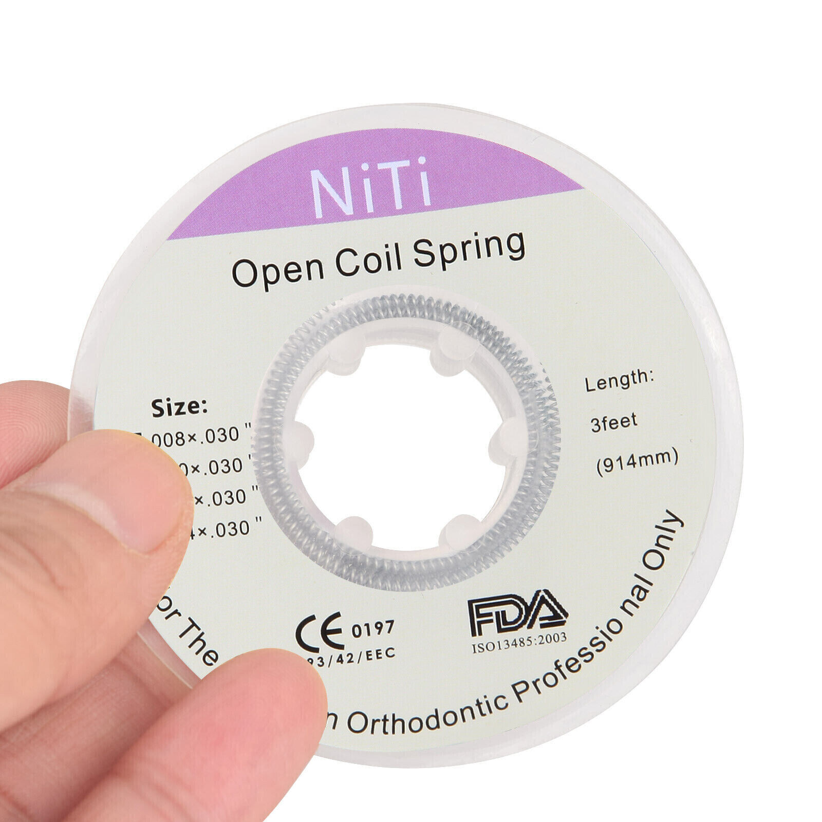 Dental Orthodontic Niti Open Coil Spring Spool Dia. 012 *030 » inch 914mm 3 Feet