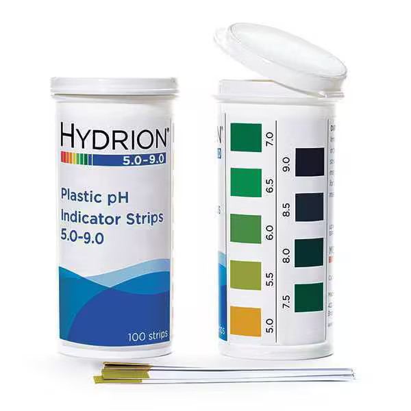 Hydrion pH Strips,Hydrion Spectral,5-9,PK100 9400 Hydrion 9400
