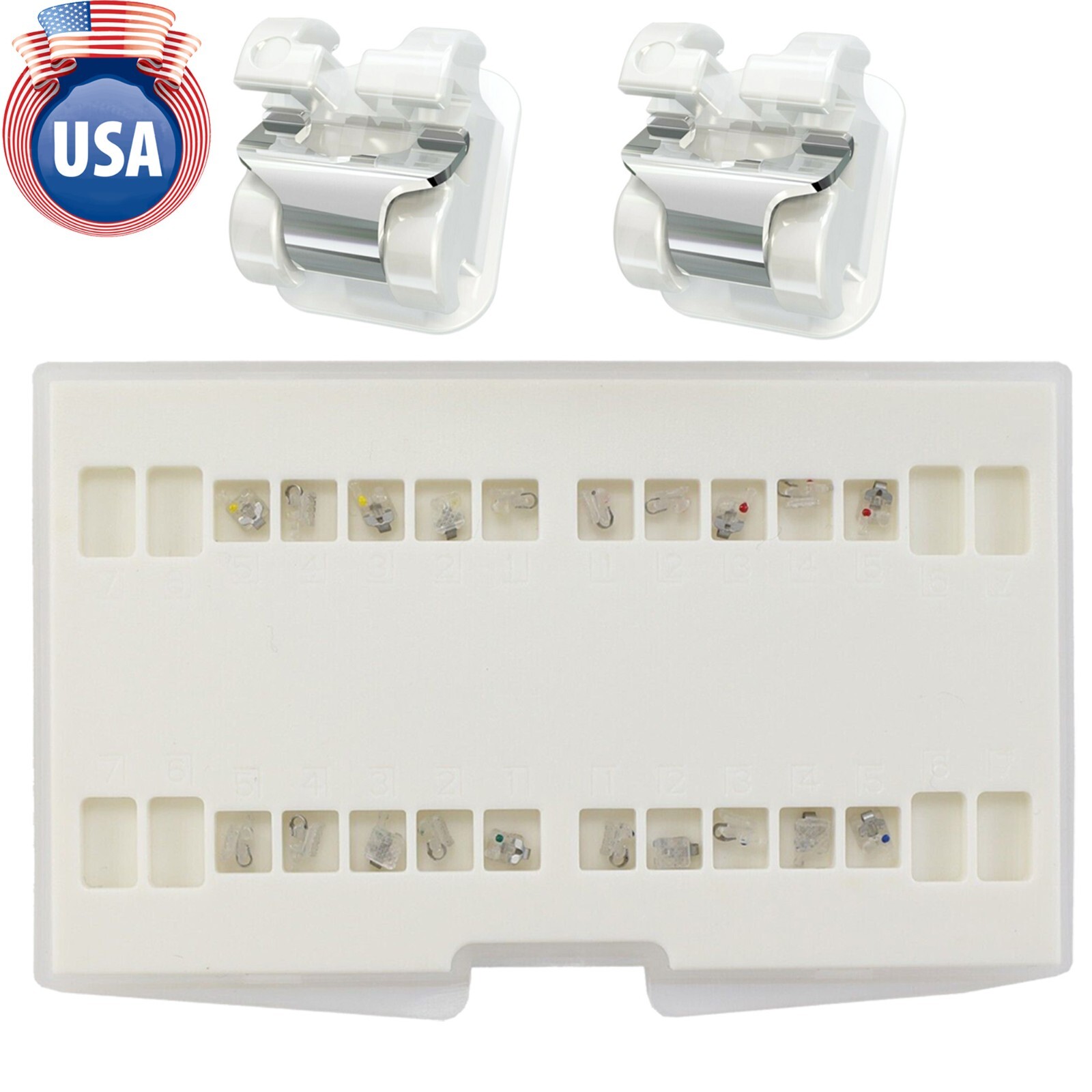US Orthodontic Self Ligating Ceramic Bracket Aesthetic AO Empower Clear Roth 022