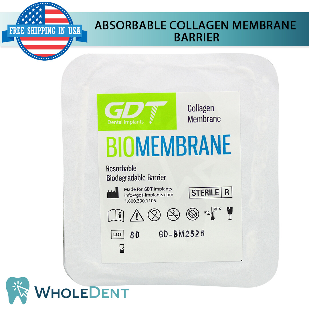 Absorbable Collagen Membrane Barrier Bovine Origin Sterile Dental Implant