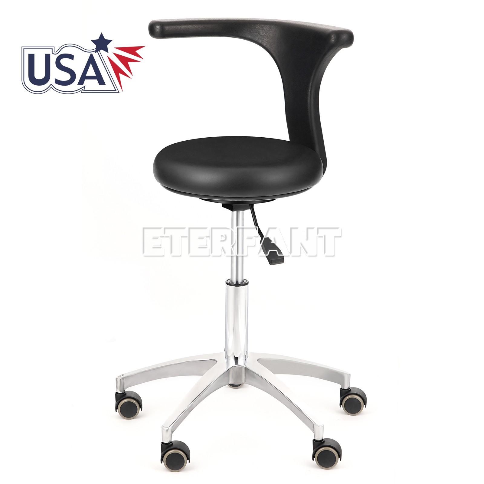 Dental 3.5X Headband Binocular Loupes/Assistant Stool Mobile Chair Black/Blue US