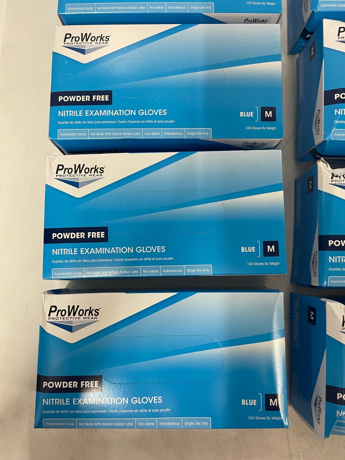 CASE OF 1000 Adenna ProWorks Powder-Free Nitrile Exam Gloves Size Med. GL-N106FM
