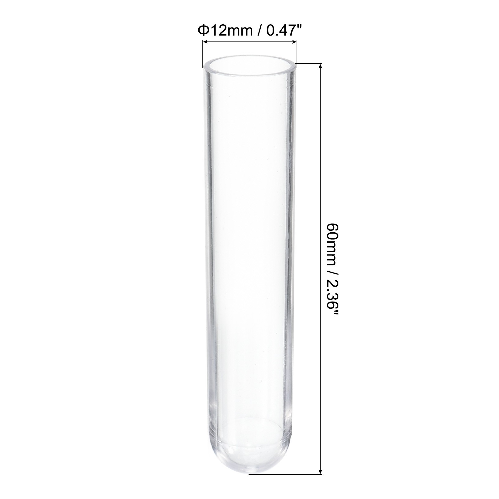 3ml Plastic Test Tubes with Cork Stoppers, 20Pcs 60x12mm Tubes
