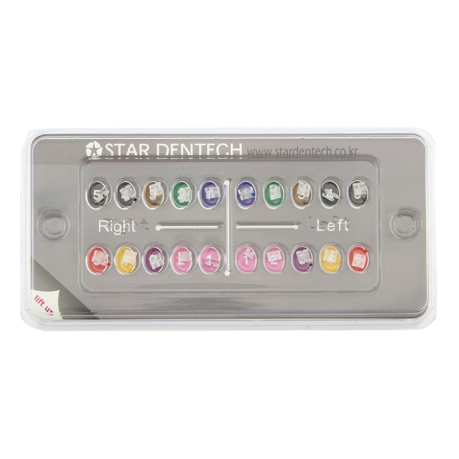10X STAR ABSOLUTE Orthodontic Ceramic Sapphire Bracket Monocrystalline Roth 022