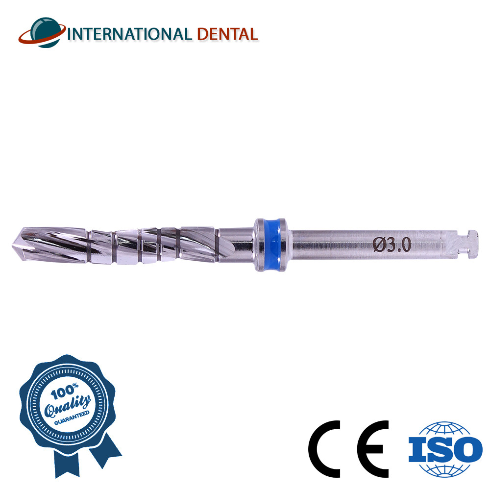 Straight Drill Externally Irrigated 3.0mm Dental Fixture Surg Tool Dentist