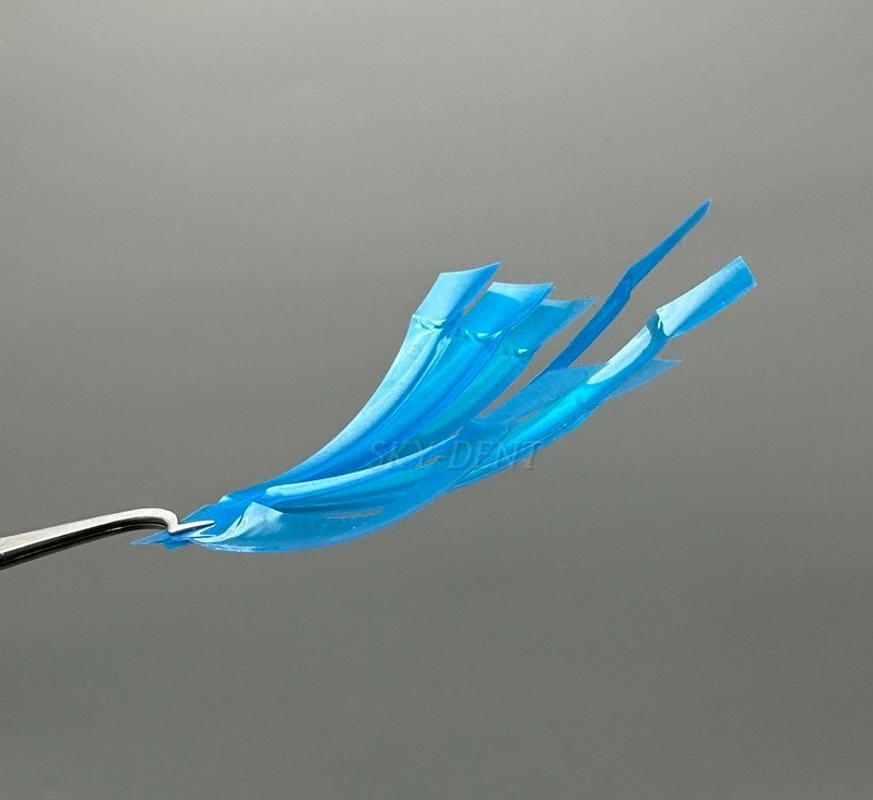 Dental Contoured Anterior Matrix Bands Polyester Blue Strips Matrices System
