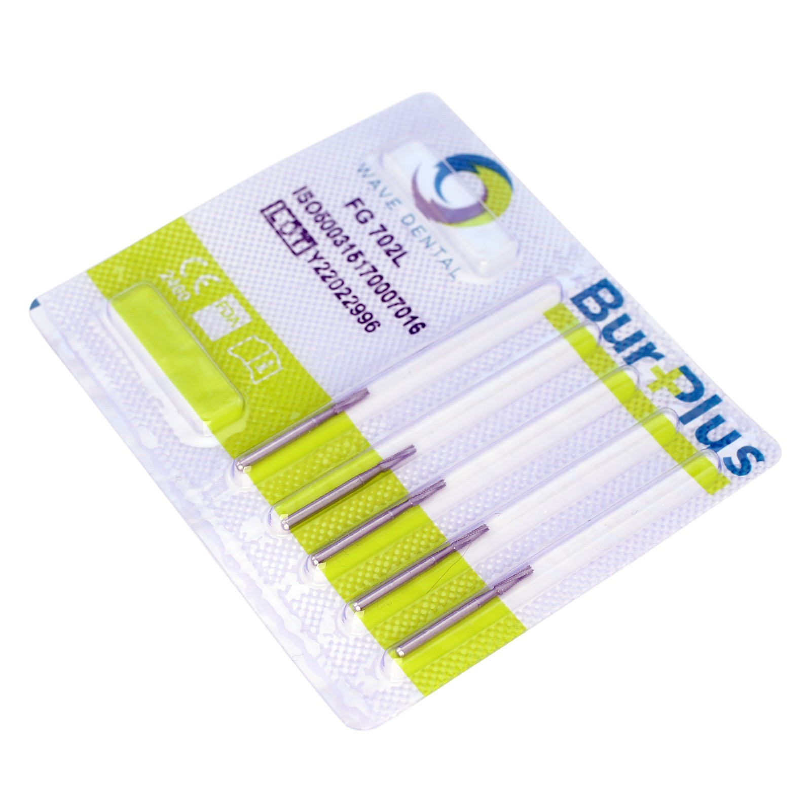 Wave Dental Operative Carbides FG Burs 702L Flat End Taper Cross Cut Long Head