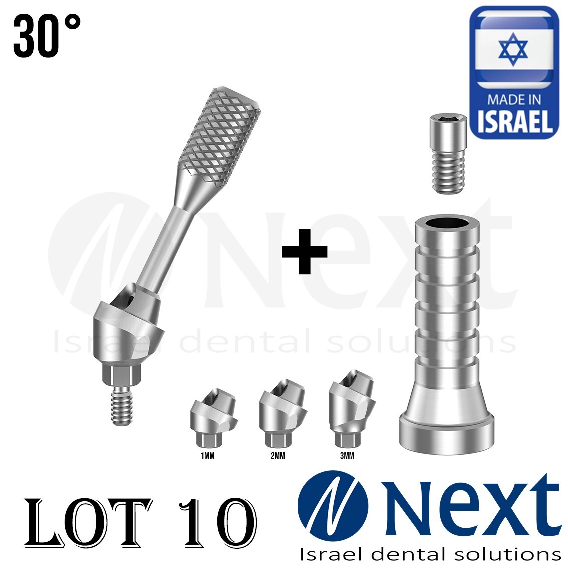 Lot x 10 Multi Unit angulated 30° abutment angled titanium sleeve