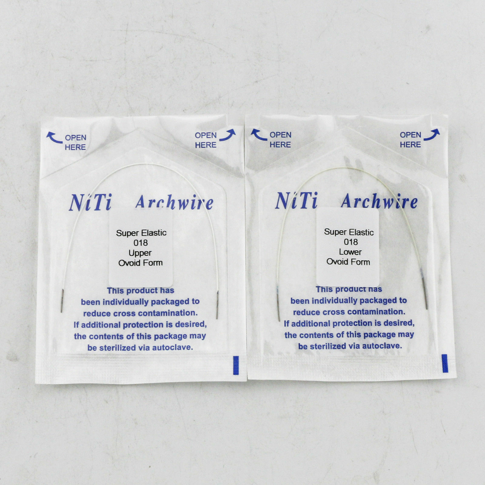 1 Pack Dental Orthodontic Teeth Color Coated Niti Round Arch Wire 3 Form 010-020