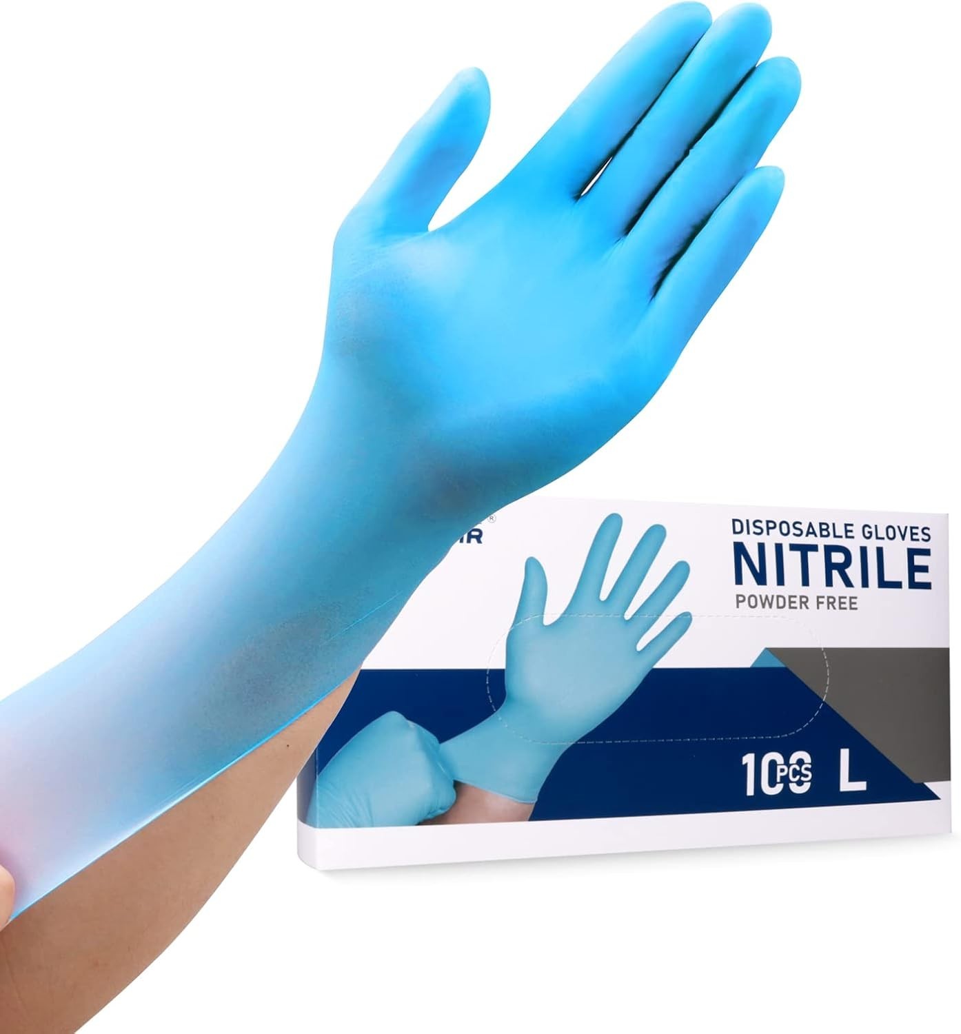 Nitrile Disposable Gloves Powder & Latex Free 4mil Touch Screen Disposable No…