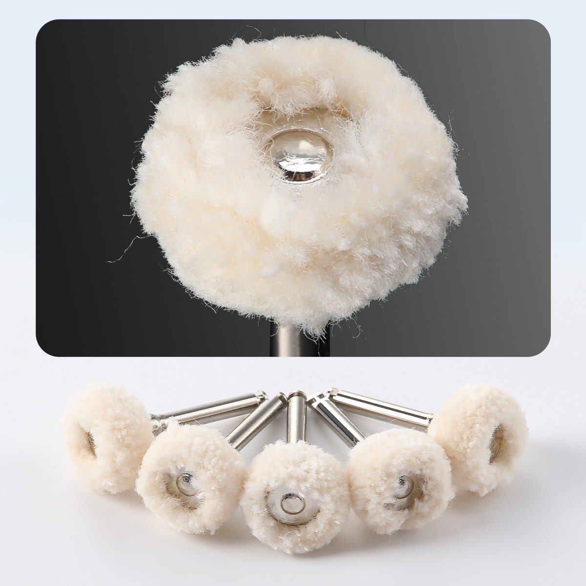 5pcs AZDENT Dental Polishing Brush Cotton Wheel RA 2.35mm 135℃ Autoclavable
