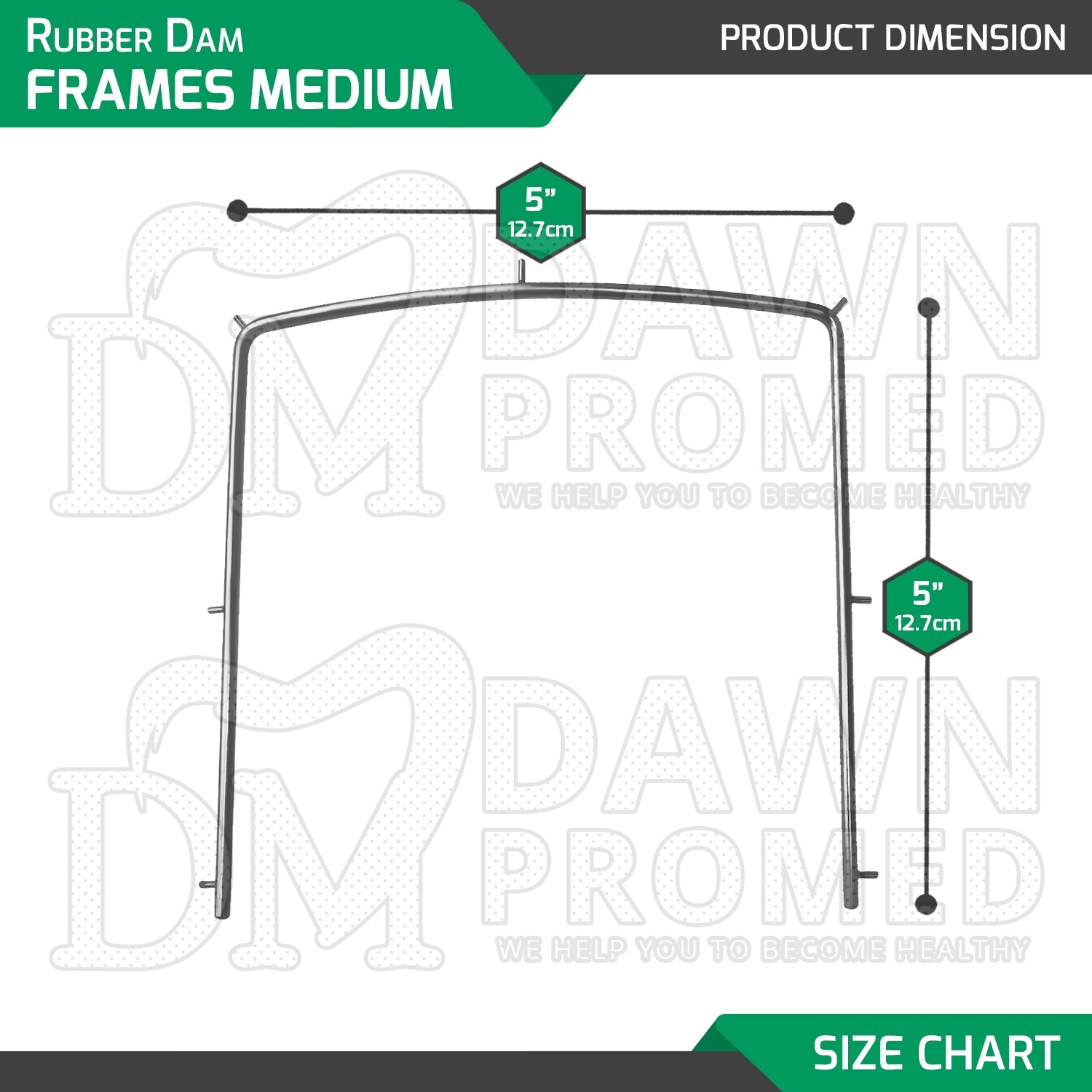 3 Pcs Rubber Dam Frame S, M, L Sheet Holder Set Orthodontic Dental Instruments