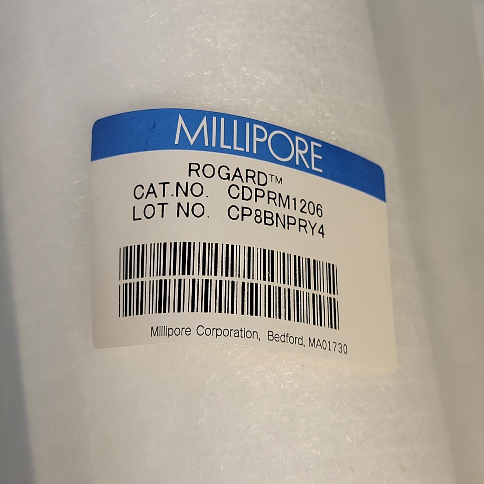 Millipore ROgard CDPRM1206 5um Prefilter Cartridge for Milli-RO Milli-Q Milli-RX
