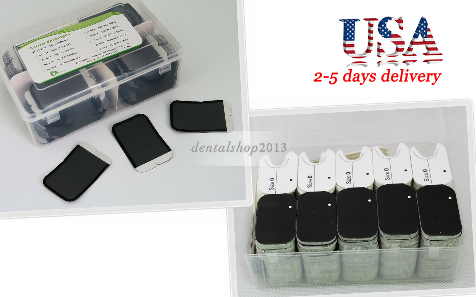 X Ray Barrier Envelopes And Paper Carton Cover Size 0 Phosphor Plate Protective