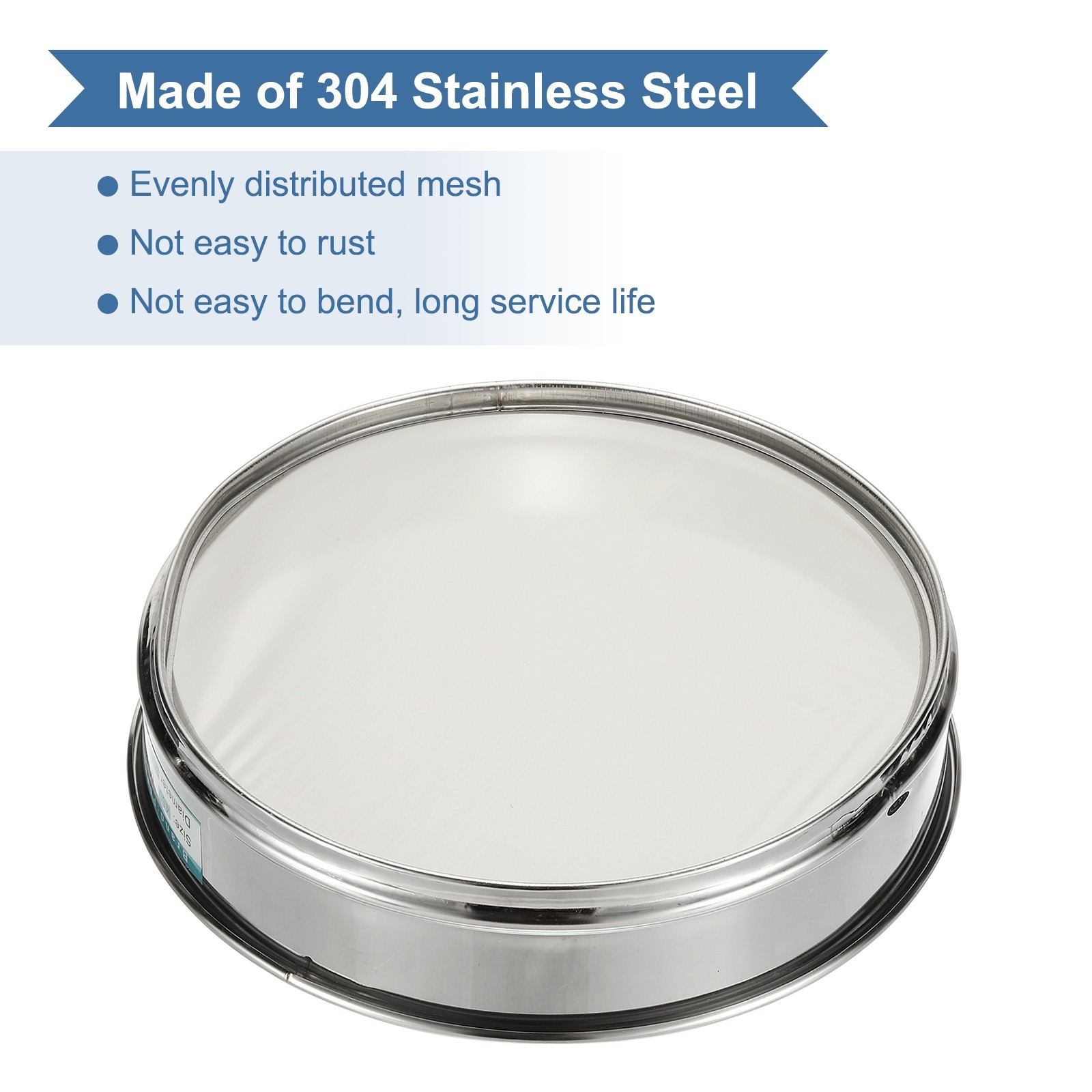 450 Mesh Lab Sieve, 11.8″ Diameter Test Sieve 304 Stainless Steel(0.035mm)