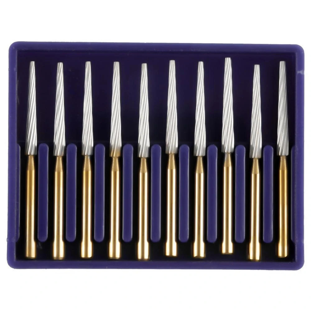 10 Pcs/Box Dental Orthodontic Tungsten FG 8104 Carbide Burs Debonding Finishing
