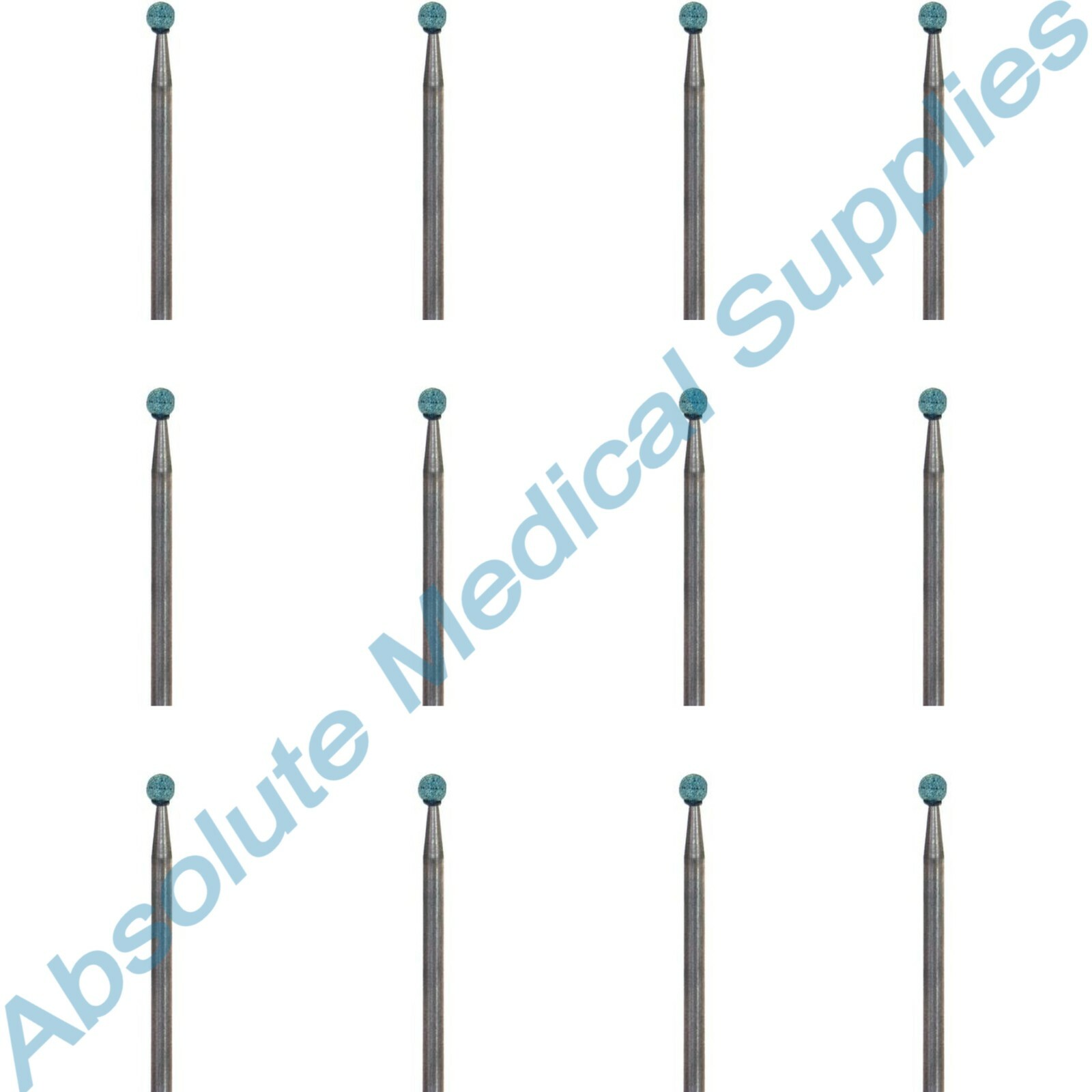 *12-Pieces* Shofu Dura-Green Stones Shape RD1 Shank F G 0107
