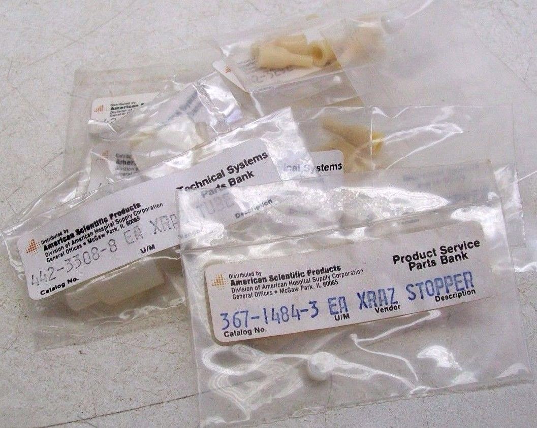 NOS LOT OF 30 VARIOUS BAXTER HEALTHCARE TUBES CONNECTORS JOINTS STOPPERS BM