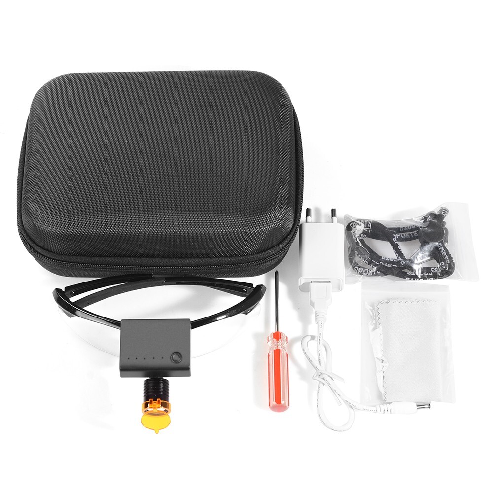 3W Wireless Dental LED Headlight with Optical Filter Dental Loupe Light US