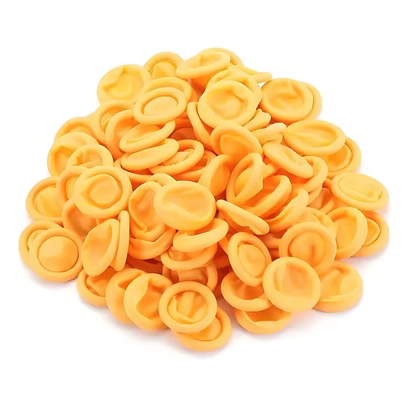 100PCS Multi-Color Disposable Finger Cots anti Slip Latex Powder Free Rolled Edg