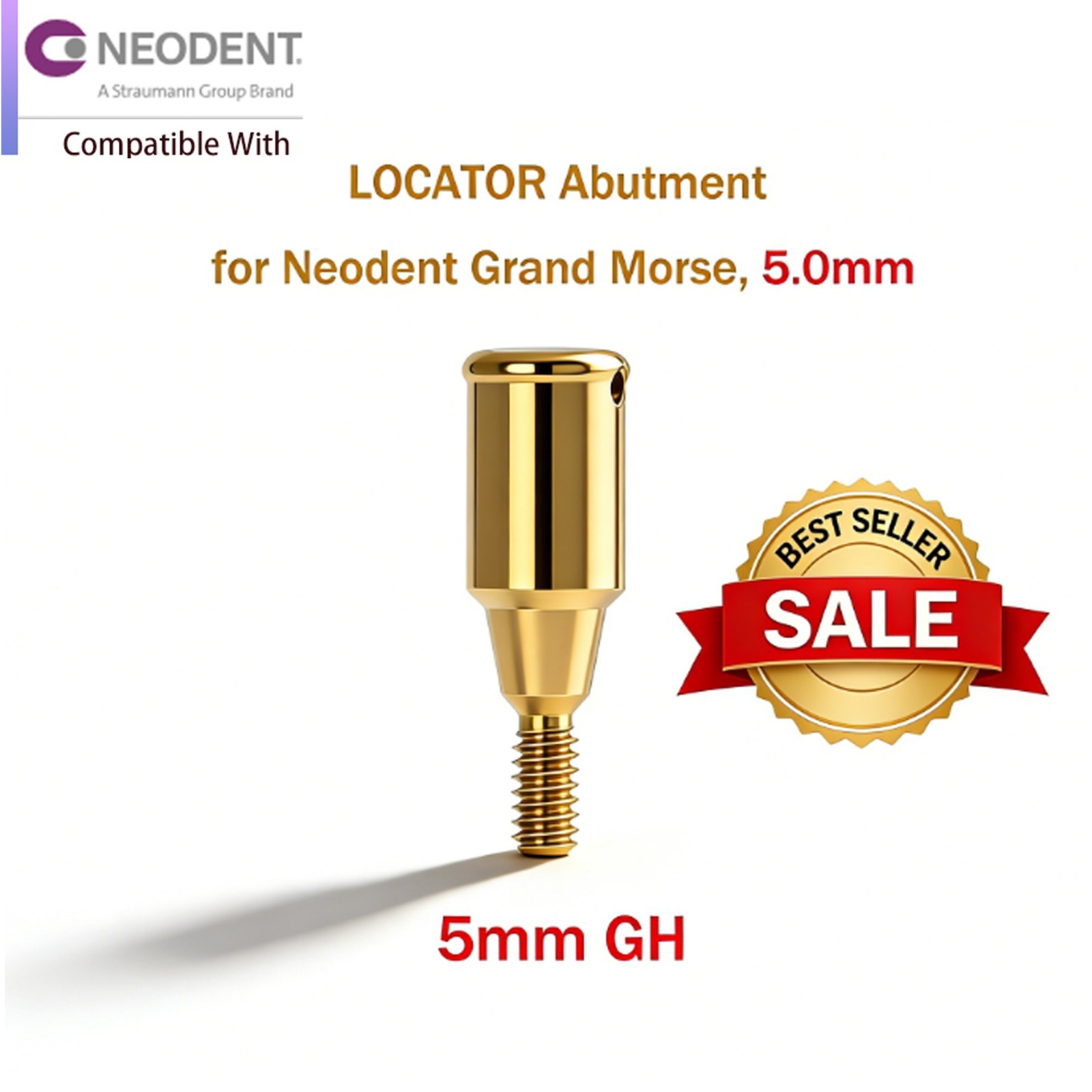 Overdenture Locator Abutment Neodent GRAND MORSE GM Male Caps Inserts Core Tool
