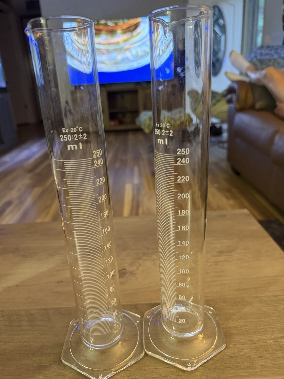 Unbranded 250ml Graduated Cylinders. Set Of 2. New No Box!