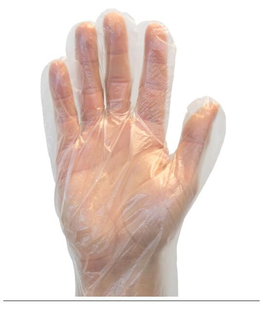 Safety Zone GDPE High Density Clear Polyethylene Gloves, SZ: SMALL – 1000 GLOVES
