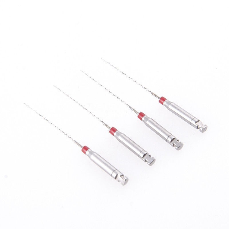 4 Pcs Dental Engine Use Spiral Fillers Paste Carrier Stainless Steel 25mm-25 Red